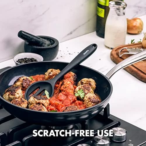 GreenPan 5 Piece Cooking Utensil Set, Silicone Nonstick, Scratch-Free, Black | Versatile Kitchen Tools thumbnail 4