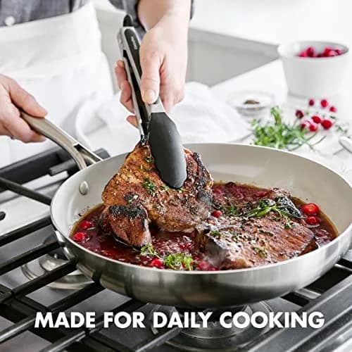 GreenPan 5 Piece Cooking Utensil Set, Silicone Nonstick, Scratch-Free, Black | Versatile Kitchen Tools thumbnail 3