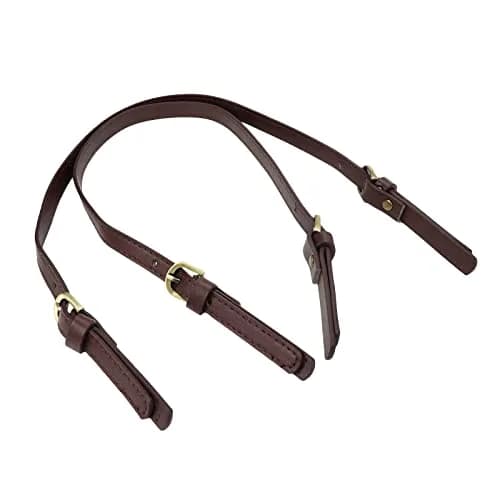 Semetall PU Leather Replacement Purse Straps 2 Pcs Light Coffee | Adjustable Bag Handles for Handbags & Shoulder Bags thumbnail 4