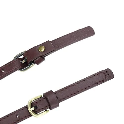 Semetall PU Leather Replacement Purse Straps 2 Pcs Light Coffee | Adjustable Bag Handles for Handbags & Shoulder Bags thumbnail 5