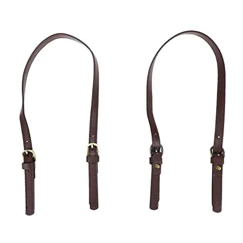 Semetall PU Leather Replacement Purse Straps 2 Pcs Light Coffee | Adjustable Bag Handles for Handbags & Shoulder Bags thumbnail 1