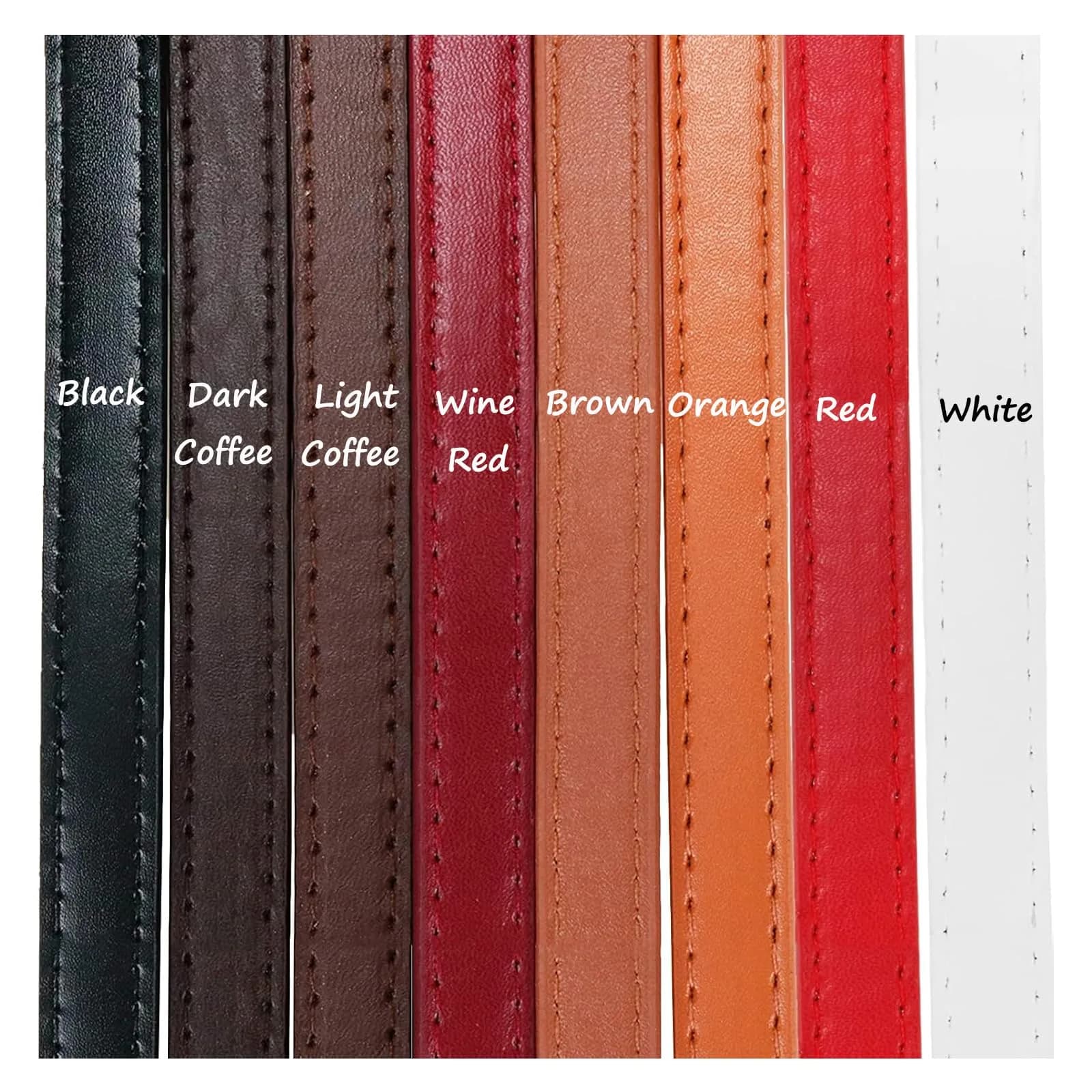 Semetall PU Leather Replacement Purse Straps 2 Pcs Light Coffee | Adjustable Bag Handles for Handbags & Shoulder Bags - view 2