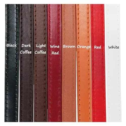 Semetall PU Leather Replacement Purse Straps 2 Pcs Light Coffee | Adjustable Bag Handles for Handbags & Shoulder Bags thumbnail 2