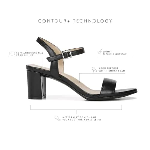 Naturalizer Bristol Heeled Sandal White 6 M | Minimalist Style with All-Day Comfort thumbnail 3