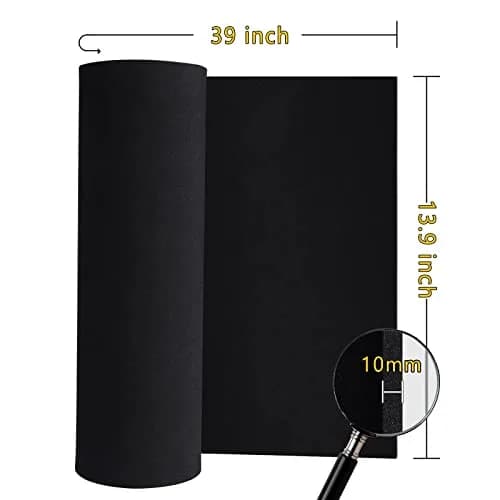 MEARCOOH Black EVA Foam Sheet Roll 10mm Thick (35.3cm x 99cm) | High Density 86kg/m³ for Cosplay & Crafts thumbnail 2