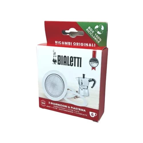 Bialetti Moka Pot Spare Parts Kit for 6-Cup Moka Express | 3 Gaskets & 1 Plate thumbnail 2