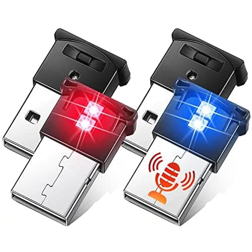 Tallew 4 Pcs Mini USB LED Interior Lights 5V | Music Sync Atmosphere Lamps thumbnail 1