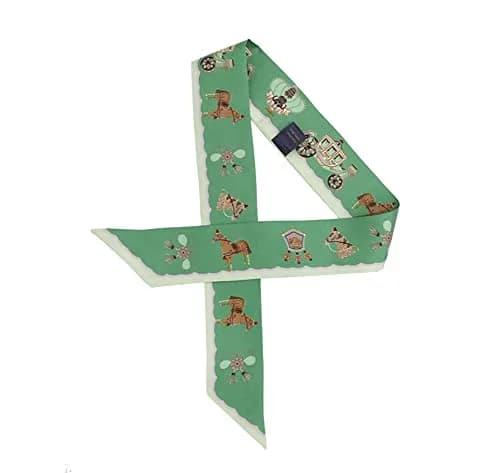 JERLA Mulberry Silk Scarf for Women | 33.5"×1.97" | Multi-Use Silk Accessory thumbnail 4