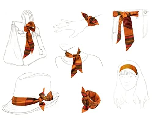 JERLA Mulberry Silk Scarf for Women | 33.5"×1.97" | Multi-Use Silk Accessory thumbnail 6