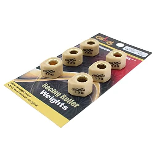 Glixal High Performance Polygon Variator Sliders 18x14mm | Racing Roller Weights for GY6 125cc-150cc (13g) thumbnail 1