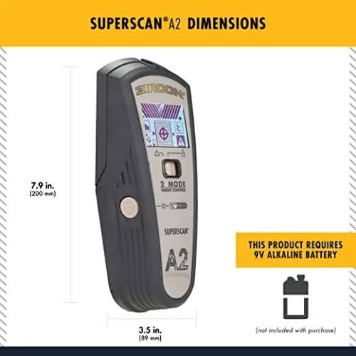Zircon SuperScan A1 Advanced Stud Finder with Target Control and StudScan Mode | Detects Wood & Metal Studs up to 19mm thumbnail 6