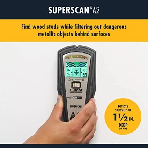 Zircon SuperScan A1 Advanced Stud Finder with Target Control and StudScan Mode | Detects Wood & Metal Studs up to 19mm thumbnail 2