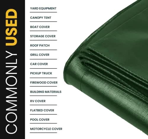 PROTARP Extra Heavy Duty 16 Mil Tarp Cover | Waterproof, UV Resistant, Rip & Tear Proof (20′ X 40′) thumbnail 5