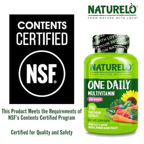 NATURELO One Daily Multivitamin for Women 240 Count | Plant-Based, Non-GMO, Gluten-Free thumbnail 5