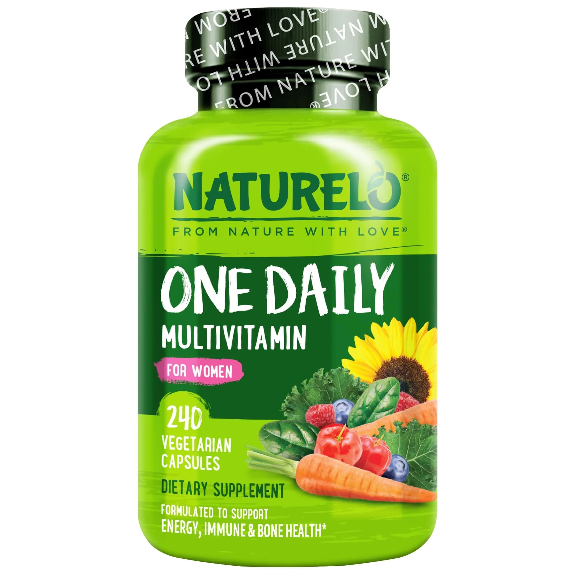 NATURELO One Daily Multivitamin for Women 120 Count | Plant-Based, Vegan, Non-GMO — Unflavored