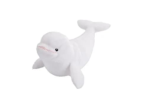 Wild Republic Ecokins Mini Beluga Whale Plush Toy 8" | Ecofriendly Recycled Water Bottle Fabric thumbnail 1