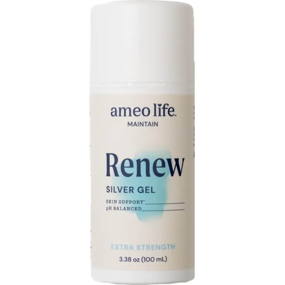 Ameo Life Extra Strength Colloidal Silver Gel 35 ppm | pH Balanced Skin Care for Minor Cuts & Burns (100ml) — 3.38 Fl Oz