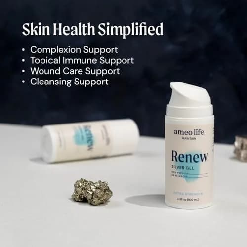 Ameo Life Extra Strength Colloidal Silver Gel 35 ppm | pH Balanced Skin Care for Minor Cuts & Burns (100ml) thumbnail 2