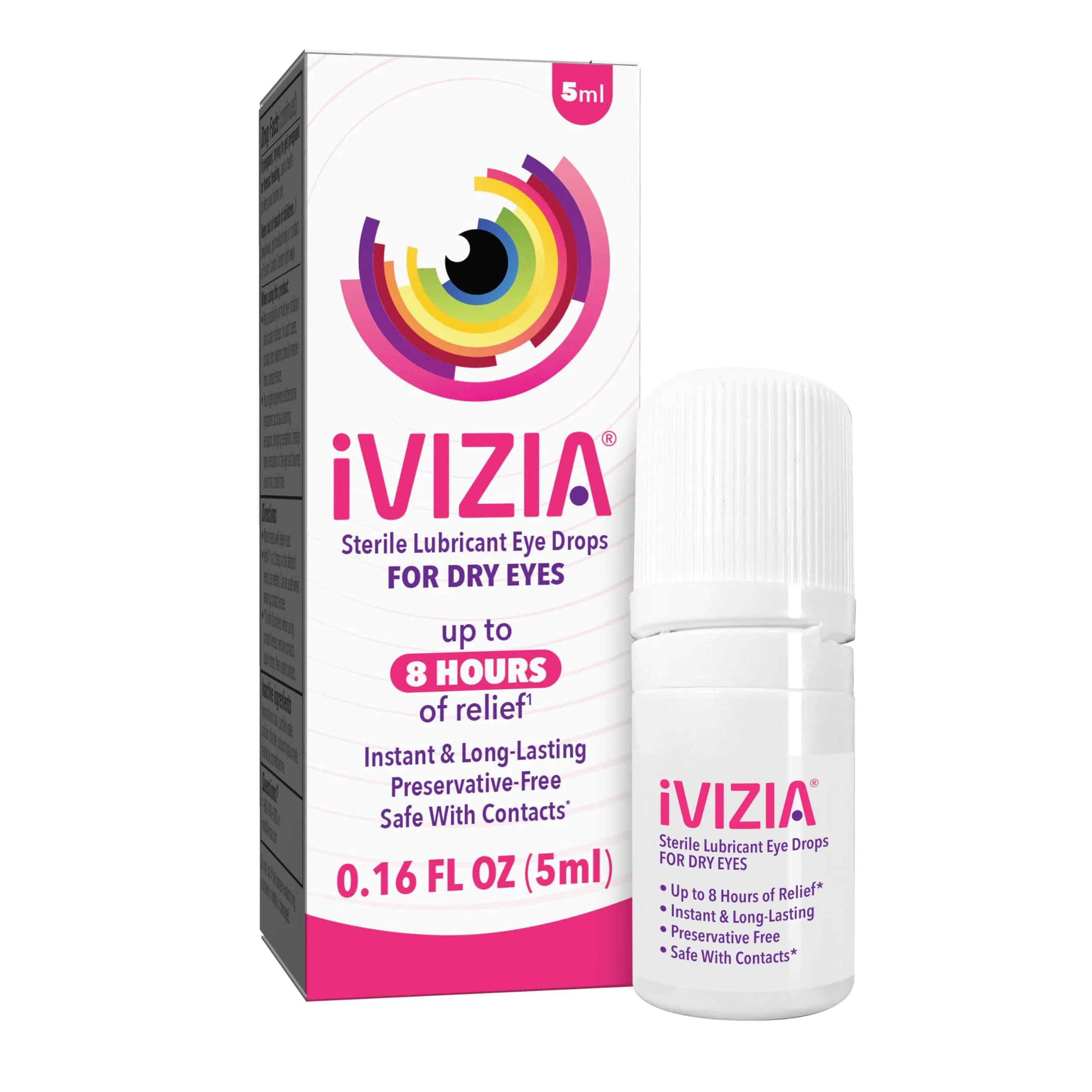 iVIZIA Sterile Lubricant Eye Drops 5ml (0.16 Fl Oz) | Preservative-Free Dry Eye Relief - main product image