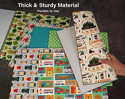 Inkdotpot Camping Texture Scrapbook Paper Pad 12x12 Inch (25 Sheets) | Acid-Free & Lignin-Free Cardstock for Crafts thumbnail 8