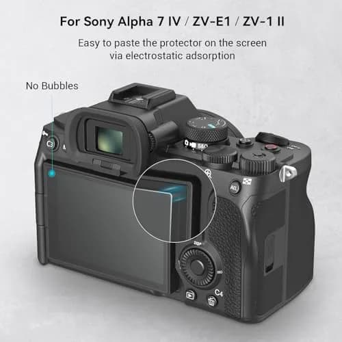 SMALLRIG Tempered Glass Screen Protector for Sony Alpha 7C II / 7CR / 6700 / ZV-E1 / 7 IV Cameras (4-Pack, 73.4 x 49.6mm) thumbnail 2