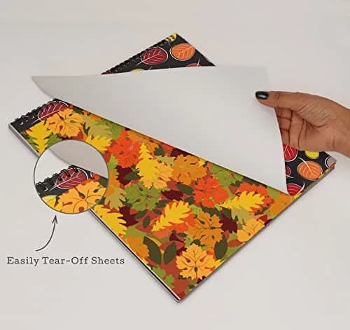 Inkdotpot 25 Sheets Autumn Fall Theme Texture Scrapbook Paper Pad 12x12 | Colorful Decorative Cardstock for DIY Crafts thumbnail 3