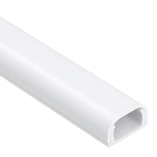 ZhiYo 73" Cord Covers for Wires on Wall, White Cord Hider, 0.7" W x 0.4" H | Wall Cable Management Solution thumbnail 1