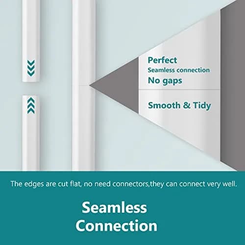 ZhiYo 73" Cord Covers for Wires on Wall, White Cord Hider, 0.95" W x 0.47" | Paintable Cable Raceway for Wall Mounted TV thumbnail 5