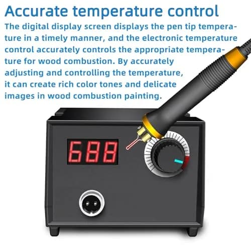FIRElood Wood Burning Tool Kit 25~750°C | Professional Pyrography Pen with Digital Thermometer thumbnail 2