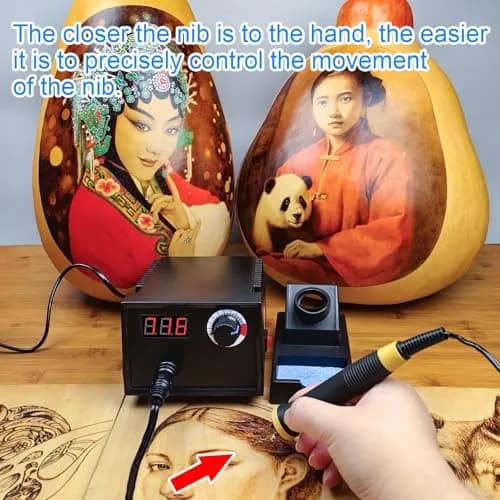 FIRElood Wood Burning Tool Kit 25~750°C | Professional Pyrography Pen with Digital Thermometer thumbnail 3