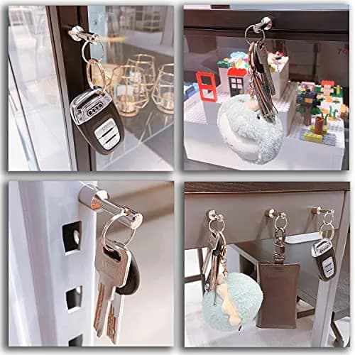 WELLZEER Neodymium Keychain Magnet 17mm x 47mm (2-Pack, Silver) | Strong Rare Earth Metal for Testing Brass, Gold, Silver & Hanging Keys thumbnail 5