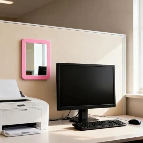 ARTLYMERS Locker Mirror Magnetic 5x7 Real Glass Pink | Compact Locker Accessory thumbnail 6