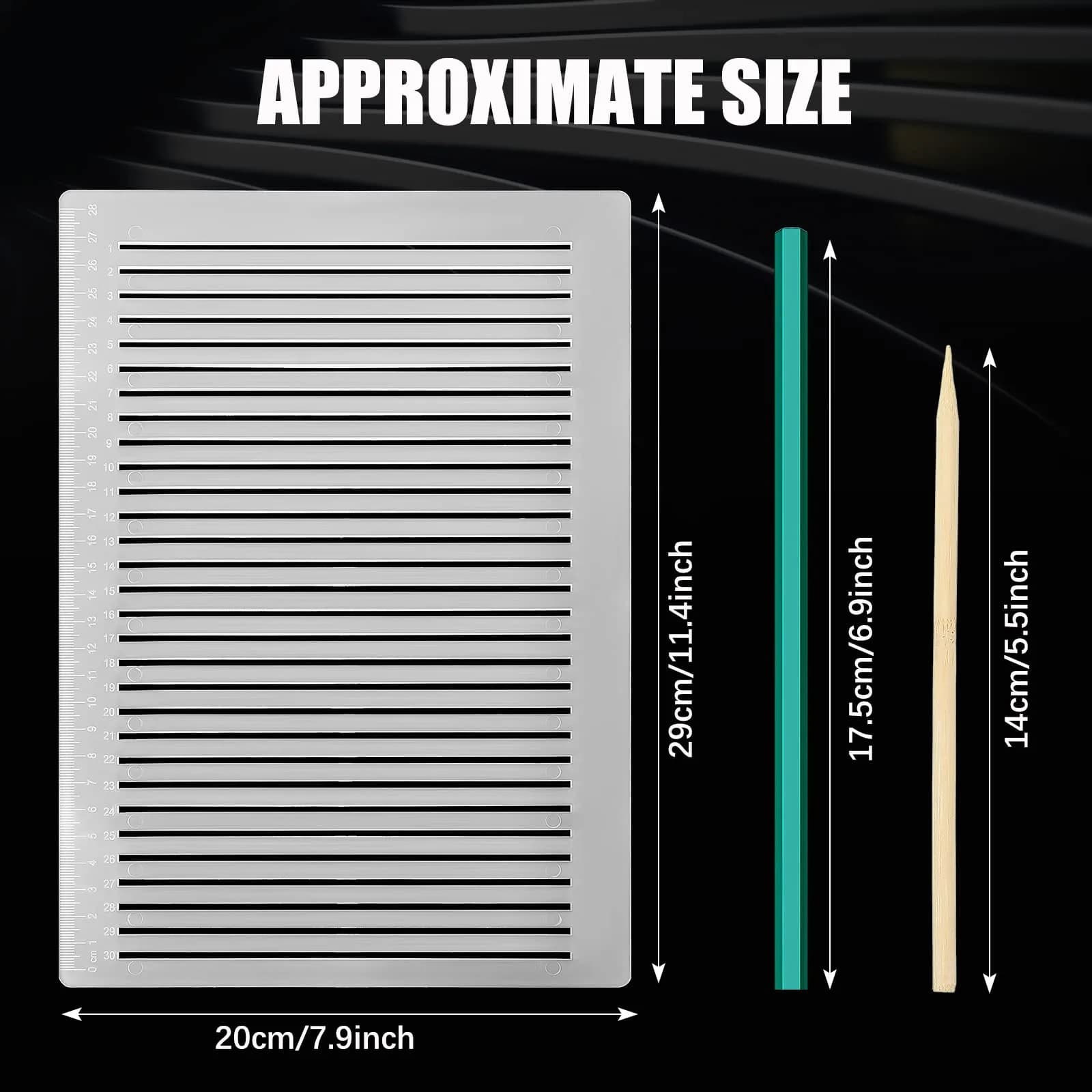 Fainne 2-Pack Plastic Straight Line Stencil Template 29cm (11.4 Inch) | Tidy Handwriting & Lettering Guide - view 2