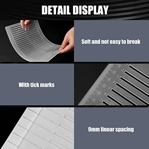 Fainne 2-Pack Plastic Straight Line Stencil Template 29cm (11.4 Inch) | Tidy Handwriting & Lettering Guide thumbnail 3