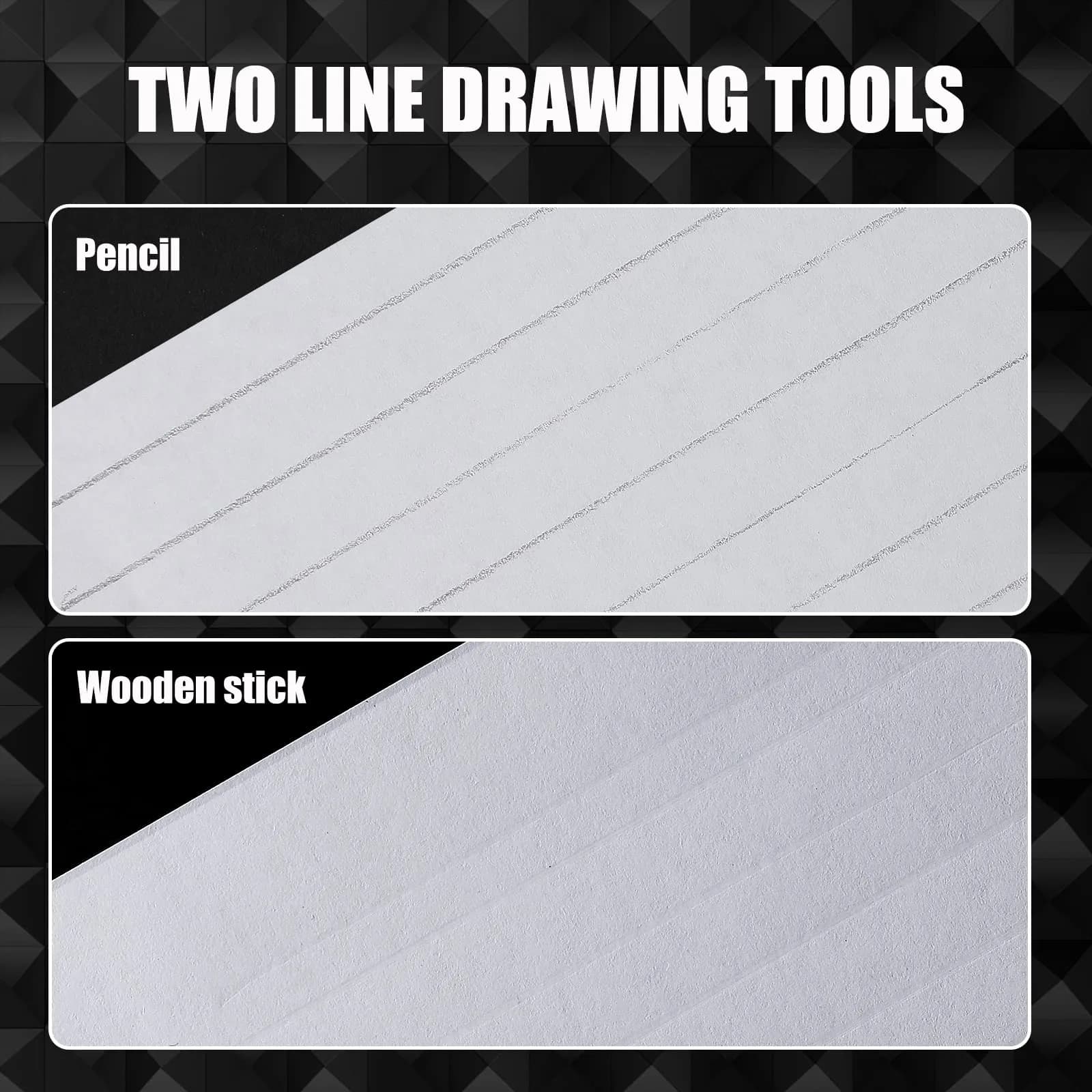 Fainne 2-Pack Plastic Straight Line Stencil Template 29cm (11.4 Inch) | Tidy Handwriting & Lettering Guide - view 4