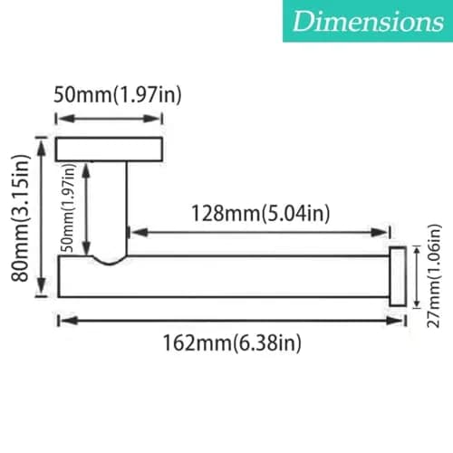 SEABEFORE White Toilet Paper Holder Wall-Mounted | Contemporary Stainless Steel Design thumbnail 2