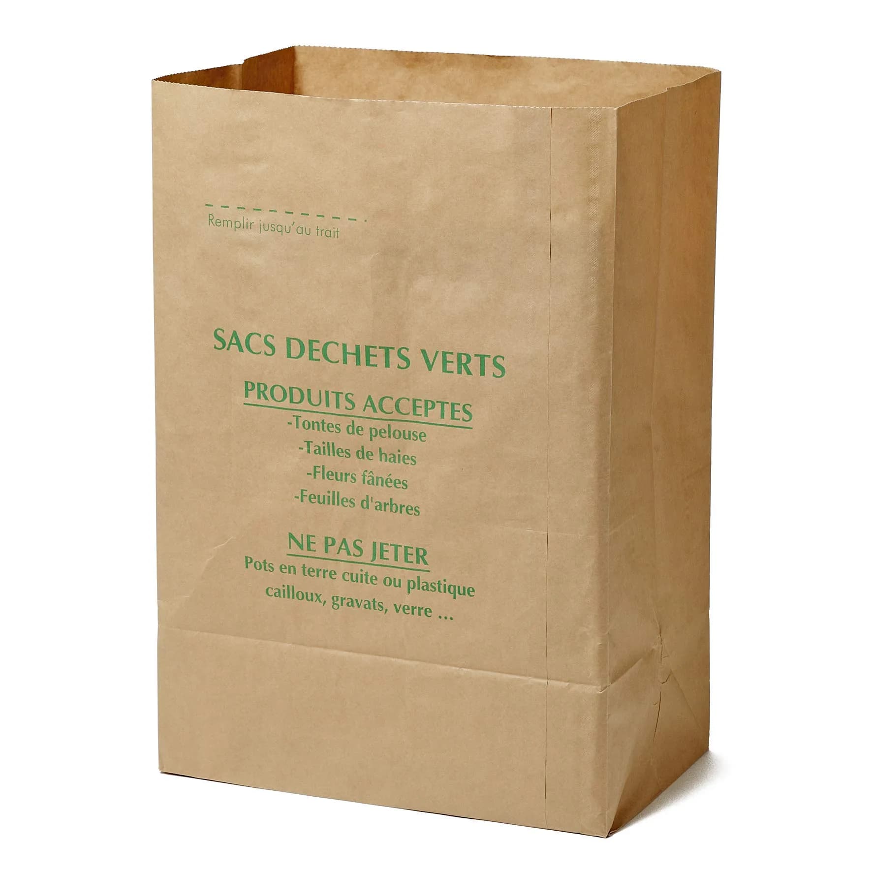 La cordeline Waste Bag 125L Pack of 10 | Water-Resistant Kraft Paper Yard Waste Bags — Brown