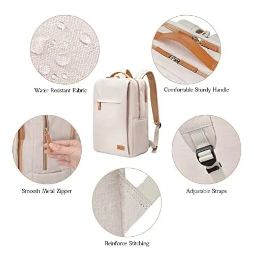 Hp hope Laptop Backpack for Women, 22L Capacity, Beige | Water Resistant Travel & Work Backpack thumbnail 4