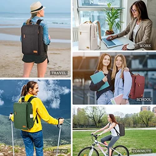 Hp hope Laptop Backpack for Women, 22L Capacity, Beige | Water Resistant Travel & Work Backpack thumbnail 6