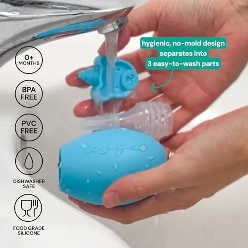 oogiebear Baby Nose Aspirator & Ear Syringe, Manual Strong-Suction, Blue | Gentle, Hygienic & Travel-Friendly thumbnail 4