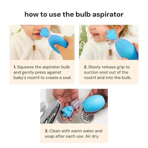 oogiebear Baby Nose Aspirator & Ear Syringe, Manual Strong-Suction, Blue | Gentle, Hygienic & Travel-Friendly thumbnail 5