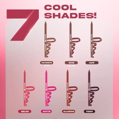 L.A. COLORS Gel Lipliner Alluring 0.5mm (0.017 Fl Oz) | Long-Wearing Matte Finish thumbnail 7