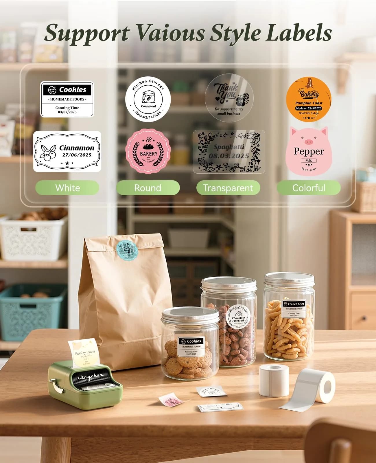NIIMBOT B21 Thermal Label Maker Printer Green | Portable Bluetooth Connectivity - view 5