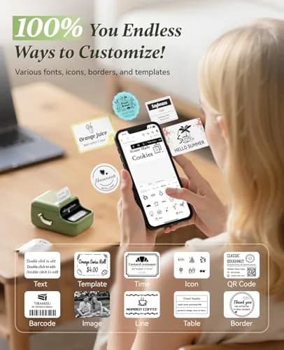 NIIMBOT B21 Thermal Label Maker Printer Green | Portable Bluetooth Connectivity thumbnail 6
