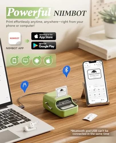 NIIMBOT B21 Thermal Label Maker Printer Green | Portable Bluetooth Connectivity thumbnail 7