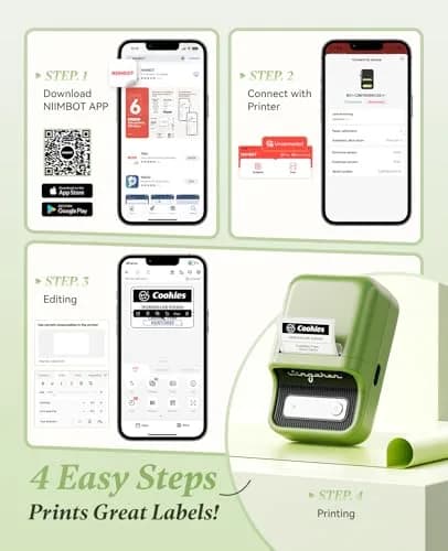 NIIMBOT B21 Thermal Label Maker Printer Green | Portable Bluetooth Connectivity thumbnail 8