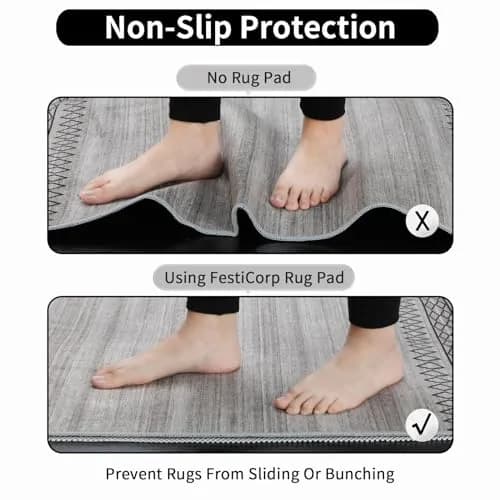FestiCorp Non Slip Rug Pads 5x7 Ft | Heavy Duty Anti-Slip Rug Grip for Hardwood & Tiles thumbnail 6