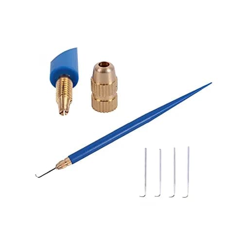 YANTAISIYU Blue Ventilating Needles Set with Holder | 4 Sizes for Lace Wigs thumbnail 1