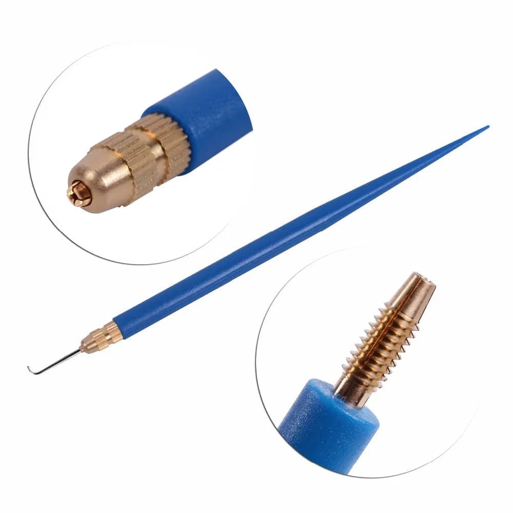 YANTAISIYU Blue Ventilating Needles Set with Holder | 4 Sizes for Lace Wigs - view 2