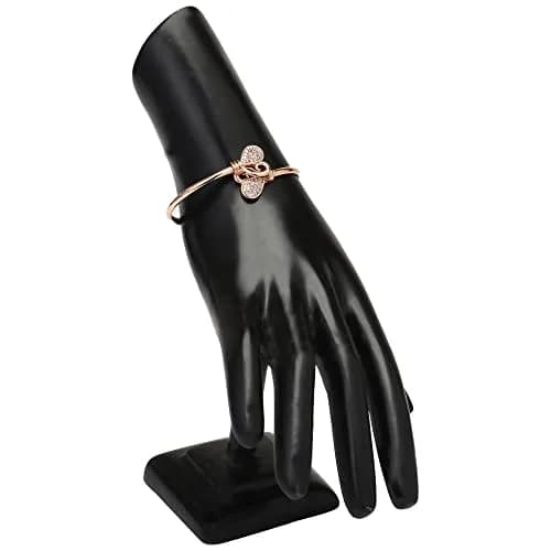 I Jewels Cubic Zirconia Classic Adjustable Tennis Charm Bracelet Rose Gold | 2.6 inches (6.6 cm) thumbnail 6